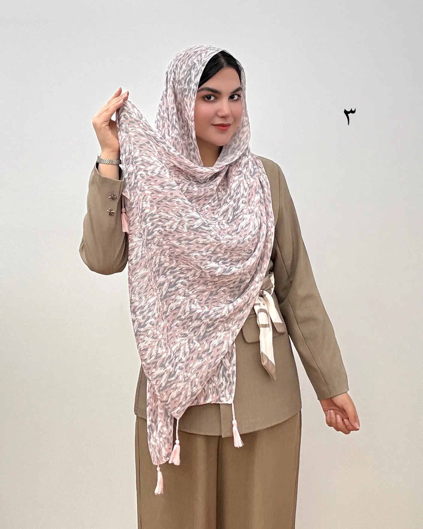 شال پلیسه دخترانه مدل پروانه